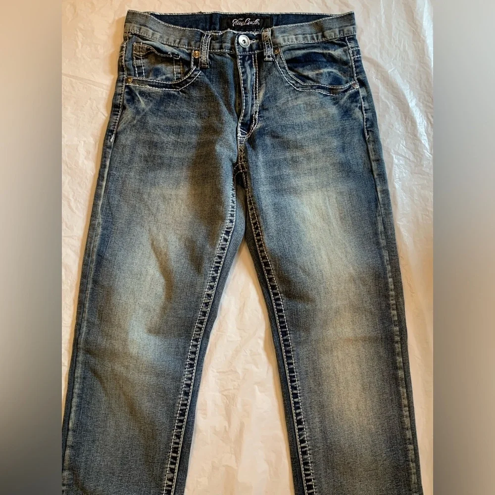 True Luck Men's Jeans Size 30x30 Straight Leg Med Wash